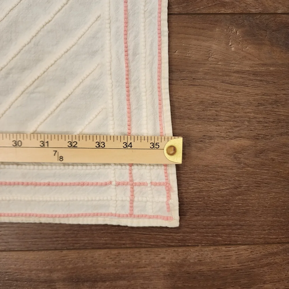 Vintage Chenille Lovebird Bath Mat Rug Wall Hanging Table Runner 1950s 1960s